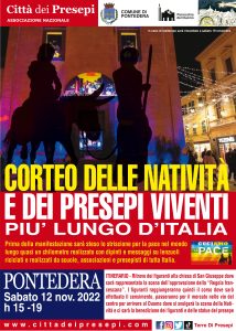 Il corteo dei presepi viventi più lungo d’Italia il 12 novembre a Pontedera (Pi)