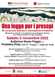 Una legge sui presepi, se ne parla a Pontedera il 5 novembre