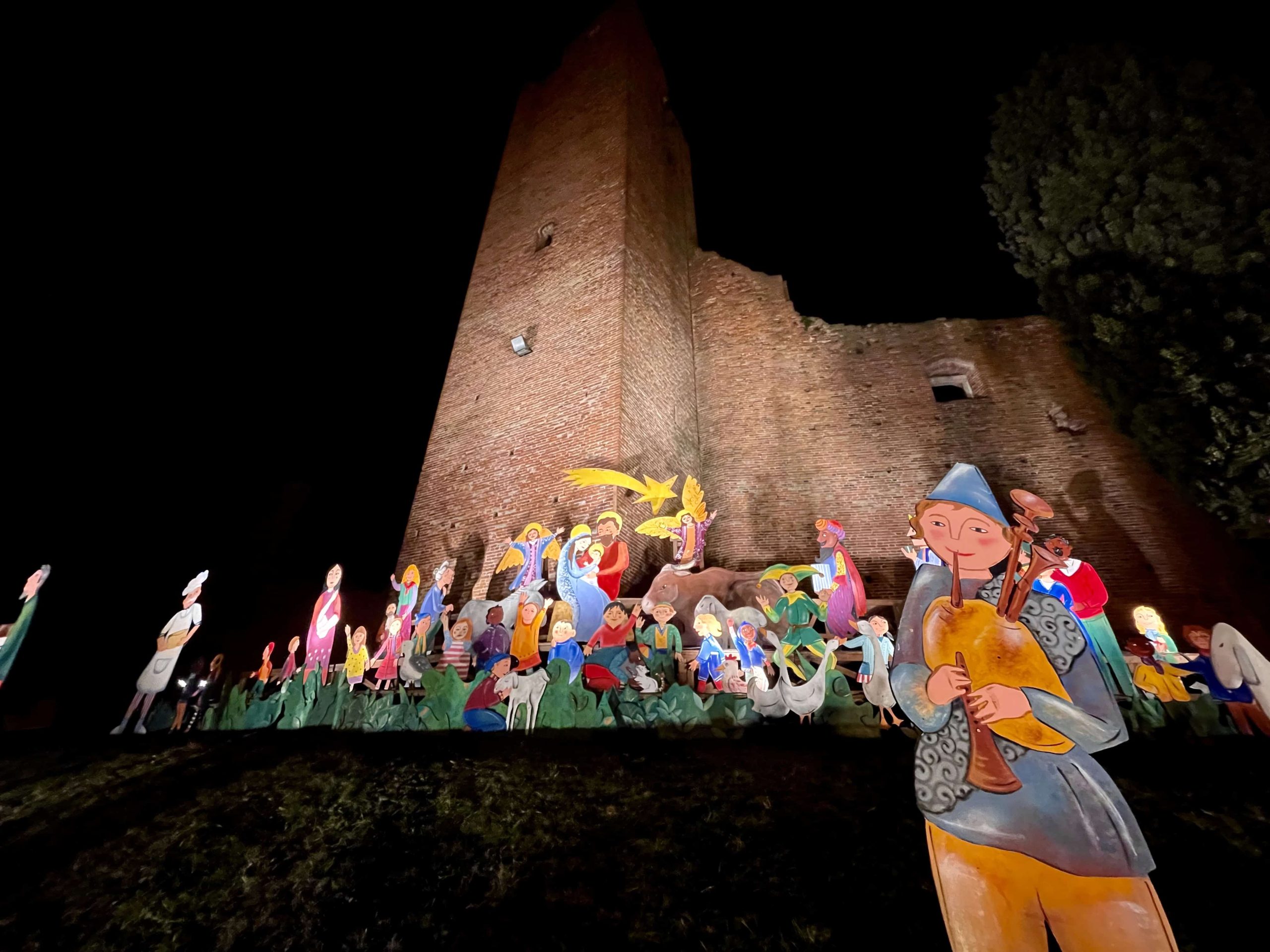 A Noale in provincia di Venezia un particolare presepe artistico disegnato a grandezza naturale